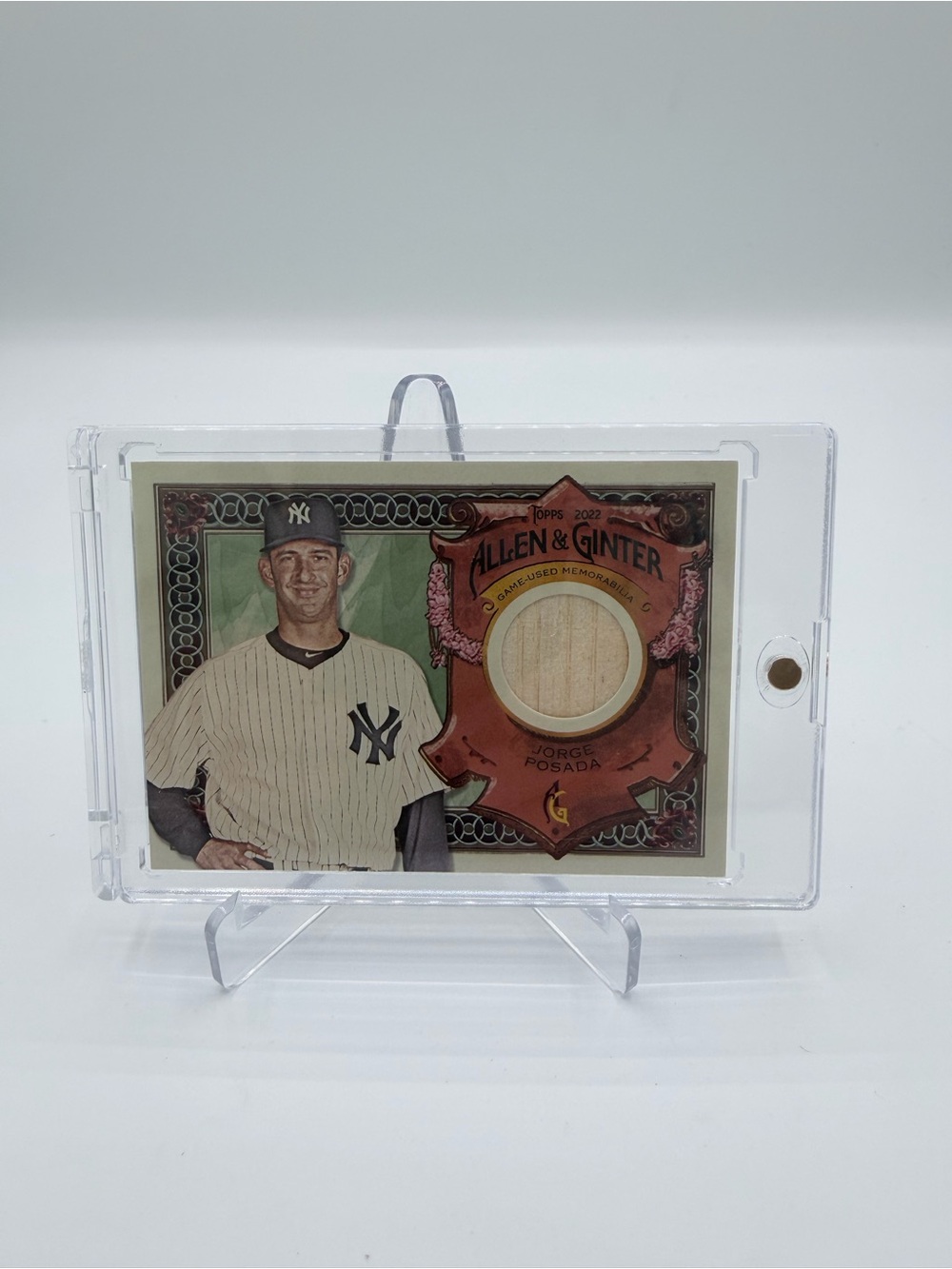 Jorge Posada Collectible Framed Card Display - Cream, Brown, Black